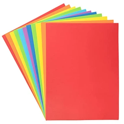 Image of Baker Ross AX949 Rainbow Coloured Foam Sheets Pack of 20, Art Supplies for Kids Craft Making Activities