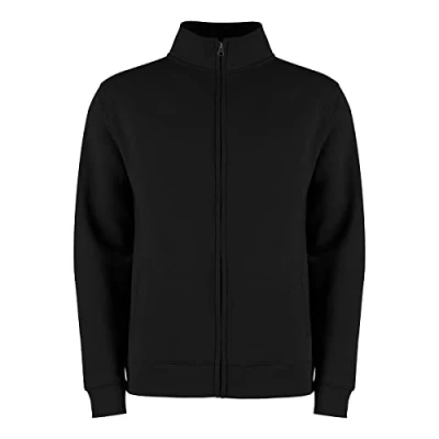 Image of Kustom Kit Men&#039;s Zipped Sweatshirt Regular Fit, Black, XLG