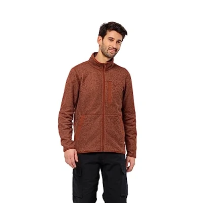 Image of Jack Wolfskin Men&#039;s Fir Track JKT M Fleece Jacket, Crimson, L