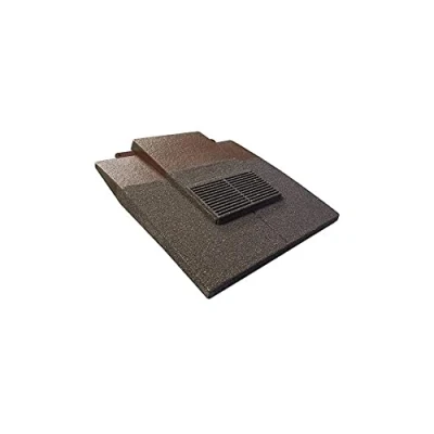 Image of Antique Brown Granulated Plain in Line Tile Vent &amp; Flexi Pipe Adaptor GTV PT Gran