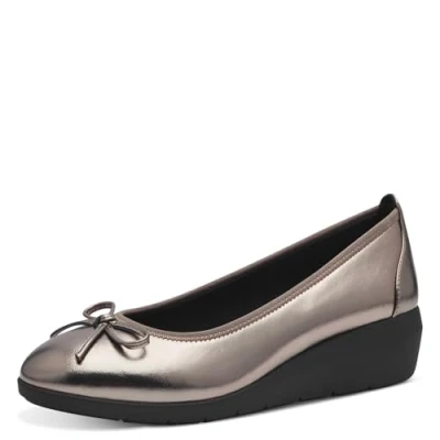 Image of Jana Women&#039;s 8 22162 43 Ballerina, Silver, 6.5 UK