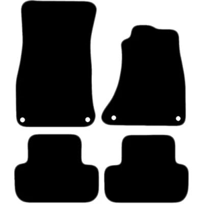 Image of Carsio Carpet Car Mats For Audi A4 2012 2015 4 Piece Set Tailored Fit Floor Mat Complete Accessory Black Custom Fitted All Weather, Anti Slip Backing &amp; Grey Trim