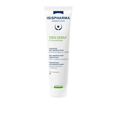Image of ISISPHARMA TEEN DERM K CONCENTRATE Serum for face acne treatment with Salicylic acid and Avocado oil Superficial Peeling Effect Glass skin Made in France