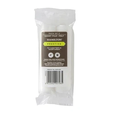 Image of 4&quot; Hamilton Prestige Short Pile Mini Felt Roller Sleeves x 2