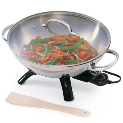 Image of Presto 5900 1500 Watt Stainless Steel Electric Wok