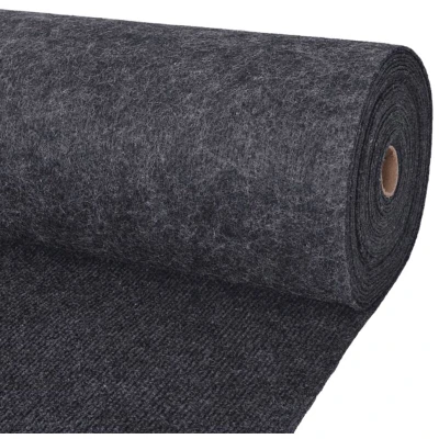 Image of vidaXL Exhibition Carpet Rib 1.2x20 m Anthracite