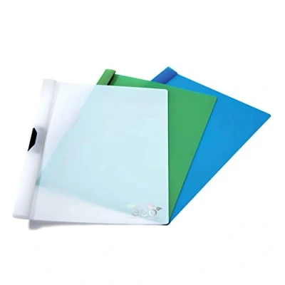 Image of Rapesco 1100 ECO Clip Report Folder, A4, Assorted Colours, Pack of 10