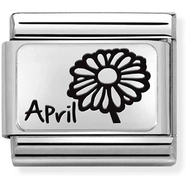 Image of Nomination April Birth Flower Charm