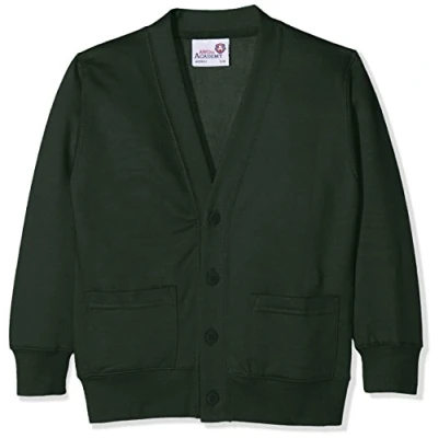 Image of AWDis Boy&#039;s Kids Academy Cardigan School Top, Green (Academy Green), 3 4 Years (Manufacturer Size:X Small)
