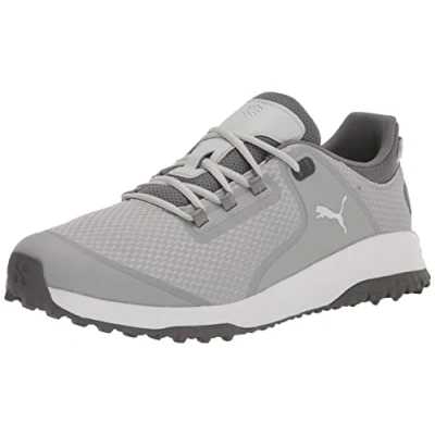 Image of PUMA Men&#039;s Fusion Grip Golf Shoe, Flat Light Gray Silver Quiet Shade, 7 UK