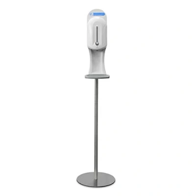 Image of Washroom Hub Floor Standing &amp; Desktop Automatic Hand Sanitiser Station Dispenser Unit