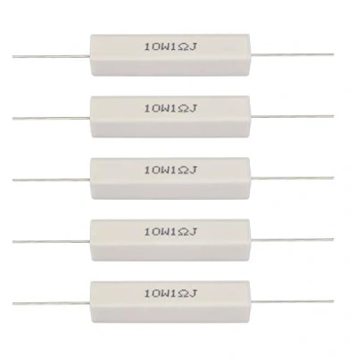 Image of VBESTLIFE 10Pcs/Pack 1 ohm 10W Ceramic Speaker Divider Resistor Kit Cement (1 ohm)