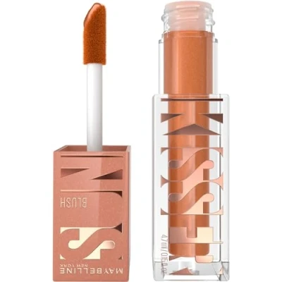 Image of Maybelline New York, SUNKISSER, Multi Purpose Illuminating Liquid Blush, Highlighter and Bronzer, Healthy Glow, Tanned Complexion, Glowy Makeup, Shade: Summer in the City 4.7 ml