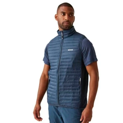 Image of Regatta Men&#039;s Water repellent Andreson Hybrid Gilet Moonlight Denim Navy, Size: M