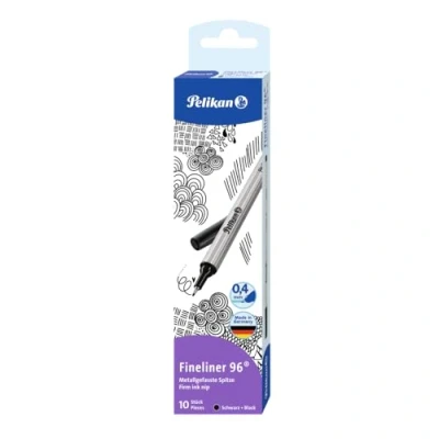 Image of Pelikan Fineliner 96® blue, pack of 10 in box Black
