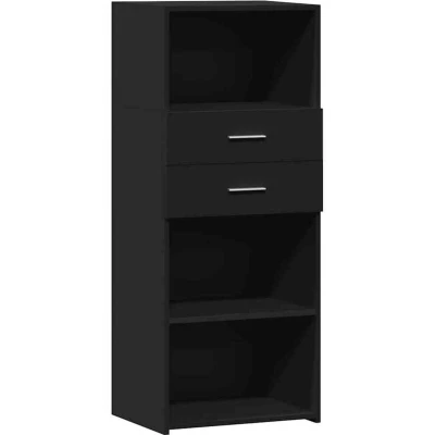 Image of vidaXL Highboard Black 50x42.5x124 cm Engineered Wood