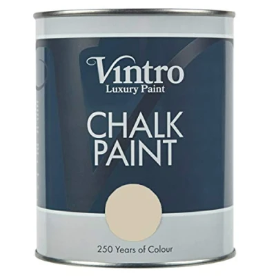 Image of Vintro Chalk Paint Furniture Shabby Chic Upcycle Decorate Ultra Matt Finish 1 Litre (Pebble)