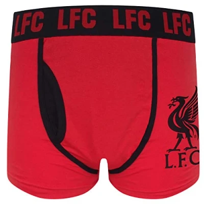 Image of Liverpool FC Official Football Gift Mens 1 Pack Boxer Shorts Red Medium