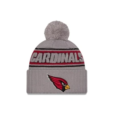 Image of New Era Arizona Cardinals NFL 2024 Sideline Sport Knit Grey Bobble Hat