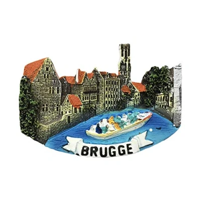 Image of 3D Brugge Bruges Belgium Refrigerator Fridge Magnet Tourist Souvenirs Handmade Resin Craft Magnetic Stickers Home Kitchen Decoration Travel Gift