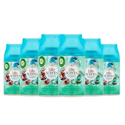 Image of 6 x Air Wick Freshmatic Max Automatic Spray Refill 250ml Turquoise Oasis