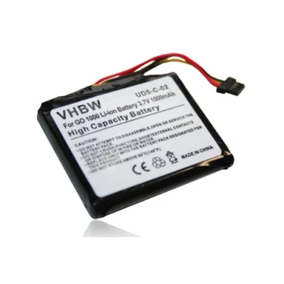 Image of vhbw Battery compatible with TomTom Go 1000, 1005, 4CS0.002.01, Live 1000 Regional, 1005 GPS Navigation System Sat Nav (1000mAh)