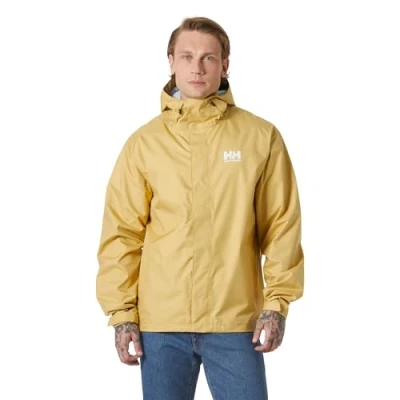 Image of Helly Hansen Men&#039;s Seven J Waterproof Jacket, Sand, XL