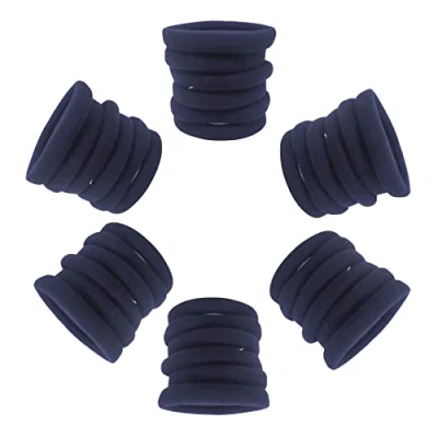 Image of Topkids Accessories 36 pc Thick hair bands for Women and Girls, Bobbles elastic Hairbands Ponytail Holders Elastics Ties No Damage (Navy Blue)
