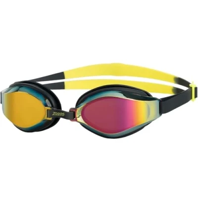 Image of Zoggs Endura Max Titanium Black Yellow Mirrored Violet