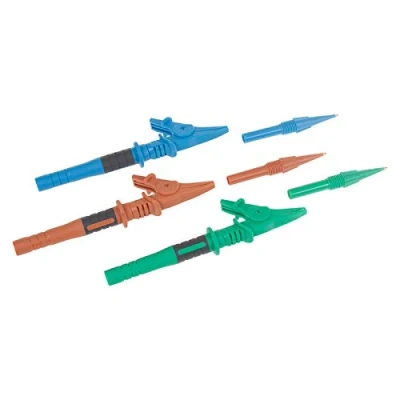 Image of Kewtech ACC070 Fused Probes &amp; Croc Clips for KT64 KT65 (Set of 3)