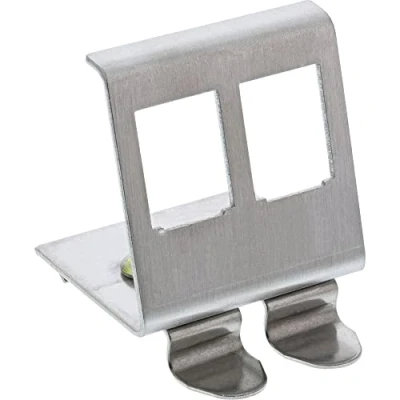 Image of InLine® 76203B Keystone SNAP In Metal Module Holder, 2 Way for Top Hat Rail