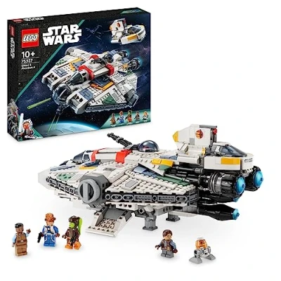 Image of LEGO Star Wars Ghost &amp; Phantom II Set Featuring 2 Brick Built Ahsoka Vehicles, Buildable Starship Toys for Kids, Boys, Girls With 5 Characters including Jacen Syndulla and a Chopper Droid Figure 75357