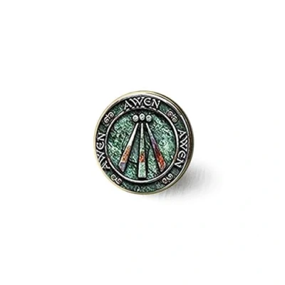 Image of PIN Men&#039;s Brooch Pins, Druid Protection Amulet Viking Jewelry Celtic Art Awen Symbol Tardis Jewelry, Geek Wedding Party Gift, Groomsmen