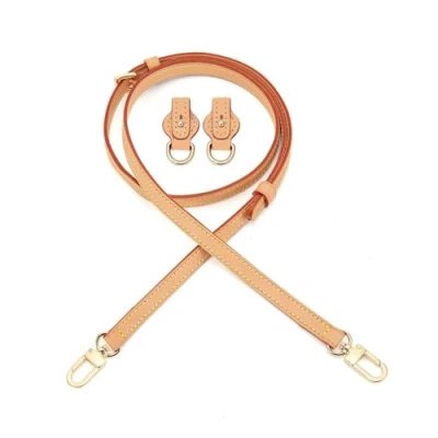 Image of seventeenzone Vachetta Mini NM Eva Favourite PM MM Nano Speedy Leather Adjustable Shoulder Strap for Small Bags Pouch, Beige, Width 1.2 cm
