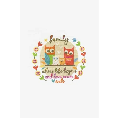 Image of DMC BK1531 Family 14 Count Cross Stitch Kit, Multi Colour