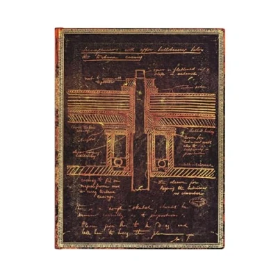 Image of Paperblanks Softcover Flexis Tesla, Sketch of a Turbine Lined Ultra (180 x 230 mm) (Embellished Manuscripts Collection)
