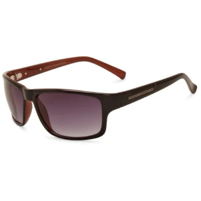 Image of French Connection FCU591 Rectangle Men&#039;s Sunglasses Black/Brown One Size