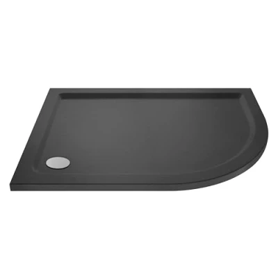 Image of 1000mm x 800mm Premium Shower Tray Right Hand Offset Quadrant Slate Grey