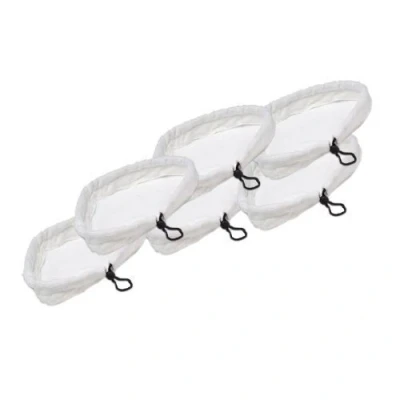 Image of 6 PCS Universal Washable Triangular Microfiber Cleaning Pad Cover Cloths for X5 Steam Mops and Generic Fit Mop/Drawstring Microfibre Pads S2 Series MOP &amp;