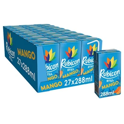 Image of Rubicon Still Mango 27 Pack Juice Drink, Made with Handpicked Fruits for a Temptingly Intense Taste &quot;Made of Different Stuff&quot;, Lunchbox Size Cartons x 288ml
