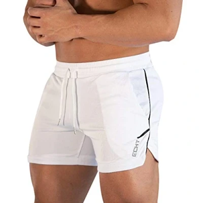 Image of Superora Mens Running Gym Sport Shorts Breathable Outdoor Workout Training with Pockets White
