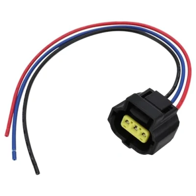 Image of YINETTECH Car 3 Pin Alternator Plug Connector Wire Harness 184032 1 Compatible with Mondeo Focus Transit Fiesta Replacement Parts