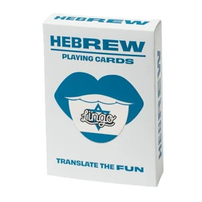 Image of Hebrew Lingo Playing Cards Travel Flashcards Learn Vocabulary in A Fun &amp; Easy Way 52 Essential Translations