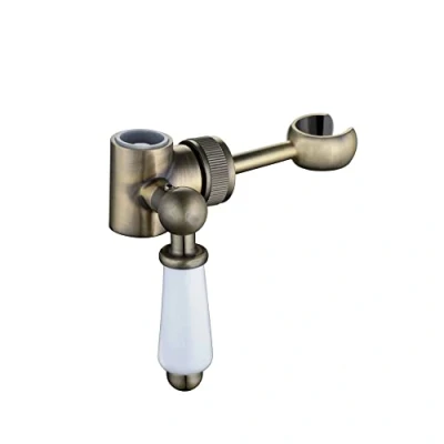 Image of ENKI B08 Hand Shower Bracket Round Slider Riser Column Rail 18mm Antique Bronze