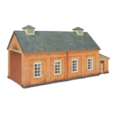 Image of Hornby R7283 OO Gauge GWR Engine Shed Model Railway Accessories, Miniature Diorama Scenery for Train Sets Lifelike Scale 1:76