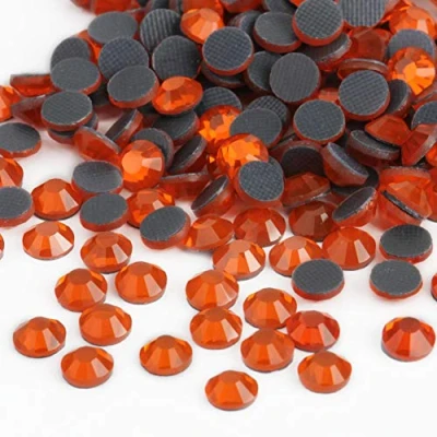 Image of Crystal Hotfix Rhinestone,Machine Cut Stone 1440pcs/pkg (Orange,SS20/5mm)