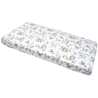 Image of Medi Partners Fitted Sheet 60x120 cm 100% Cotton Baby Bed Linen Mattress Sleeping Bag Cot