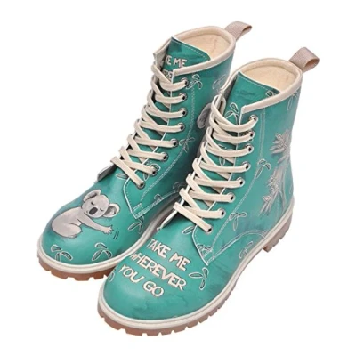 Image of DOGO Vegane Koala Women&#039;s Ankle Boots, turquoise, 7 7.5 UK