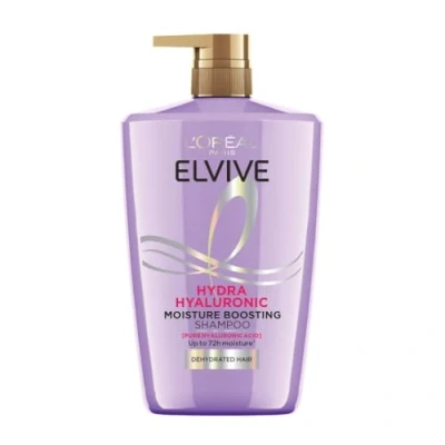 Image of L’Oréal Paris Elvive Hydra Hyaluronic Moisture Boosting Shampoo, with Acid, for Dry &amp; Dehydrated Hair, Suitable all hair textures, 1000ml