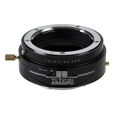 Image of Fotodiox Pro TLT ROKR Tilt/Shift Lens Mount Adapter Compatible with Contax/Yashica (CY) Lenses to Sony E Cameras
